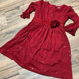 Red Sequined Toddler Dress